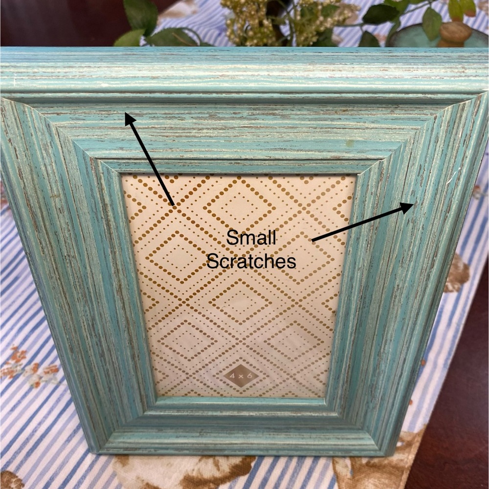 Rustic Turquoise 4 X 6 Easel Back Photo Frame - Picture 5 of 6